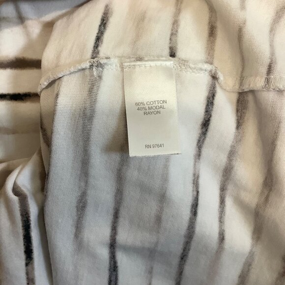 J. Jill Pure Jill Striped Tunic Blouse Women XS 3/4 Sleeve Pocket Cotton Blend - Picture 4 of 8